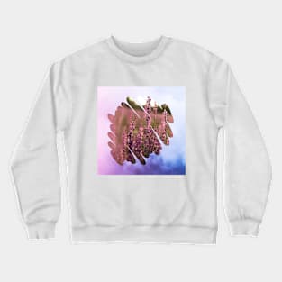 Purple Flowers Plant Theme Crewneck Sweatshirt